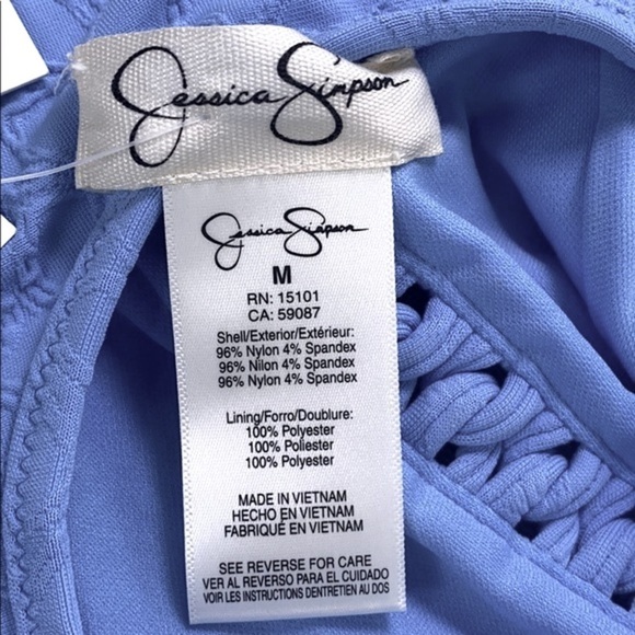 JESSICA Simpson Rose Bay Textured 1 Piece Swimsuit - Picture 8 of 8